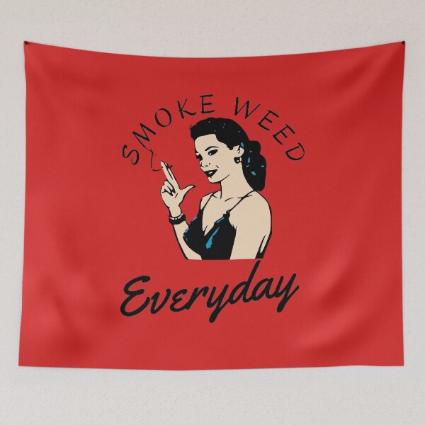 Item preview, Smoke Weed everyday 420 Mary Jane medical marijuana MMJ weed plant smoking pot head medicinal cannabis bud designed and sold by BestDesignbySof.