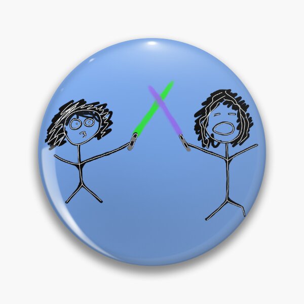 Item preview, Stick figures with lightsabers fighting designed and sold by sikmnxj.