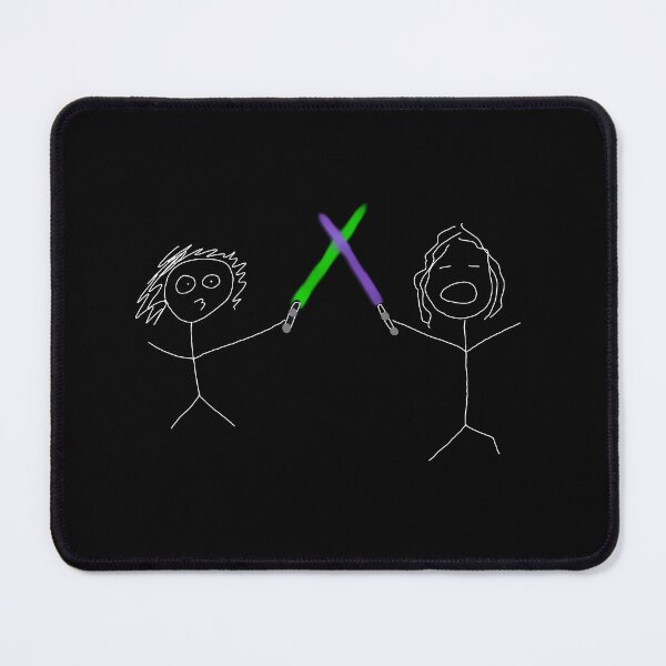 Item preview, Stick figures with lightsabers fighting designed and sold by sikmnxj.