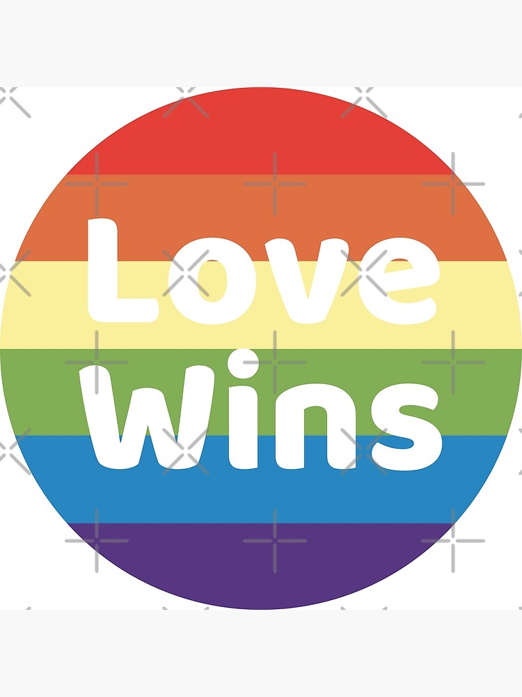 Love Wins Lgbtq Pride Flag Lgbt Pride Month Rainbow Poster For Sale By Designliterally Redbubble 0284