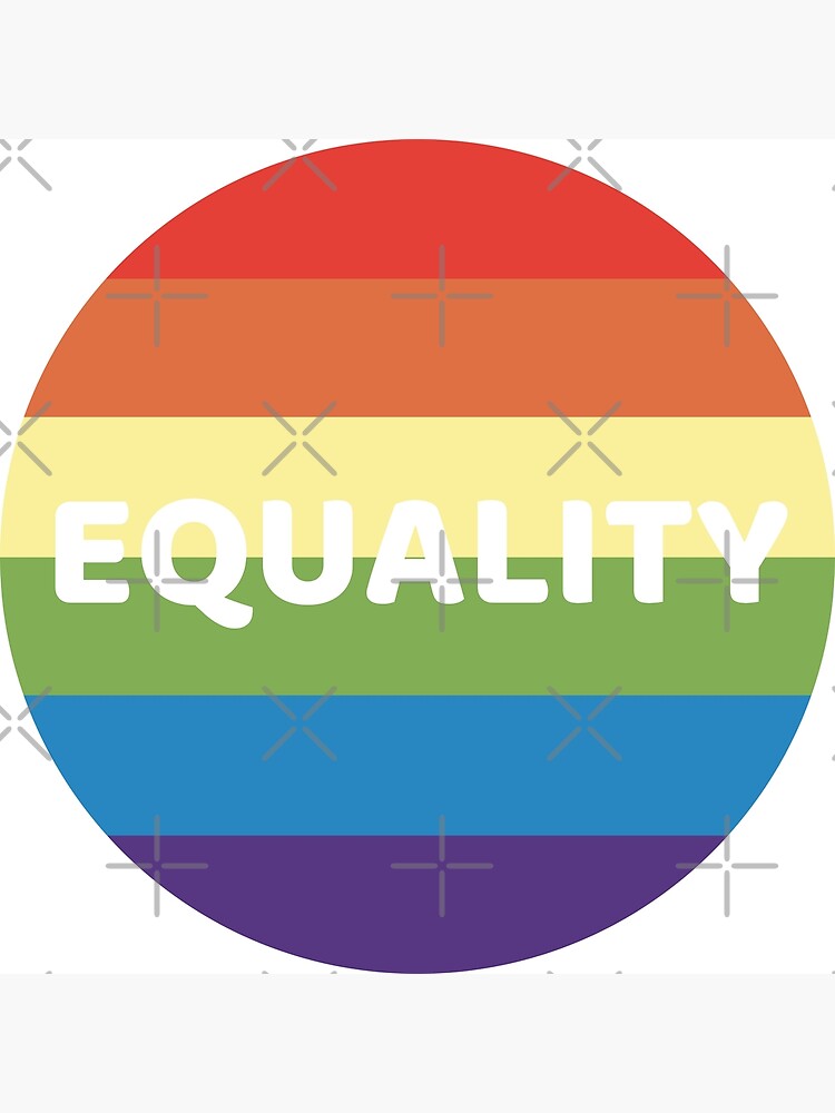 Equality Lgbtq Pride Flag Lgbt Pride Month Rainbow Poster For Sale By Designliterally Redbubble