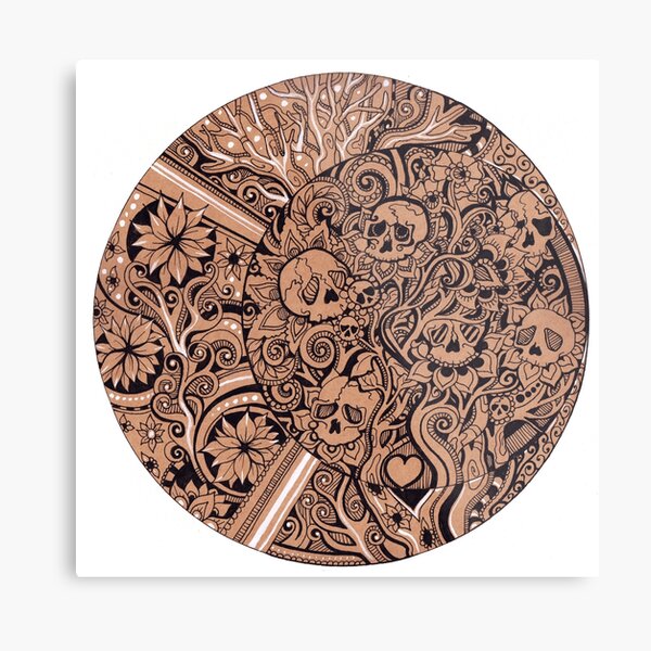 Luna Skulls Metal Print