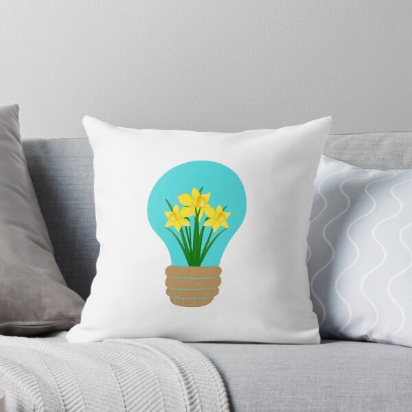 Item preview, Light Bulb With Yellow Flowers designed and sold by JanviRamani.
