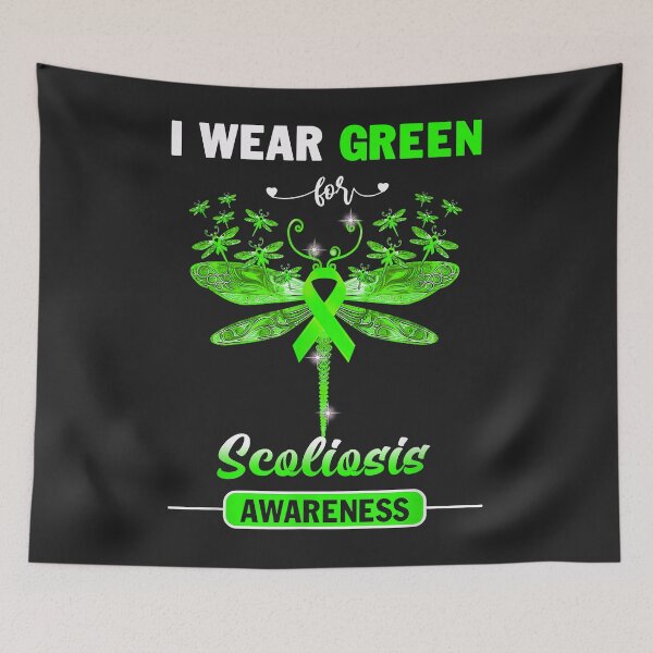 Item preview, I Wear Green Scoliosis Awareness Dragonfly designed and sold by Corelli87.