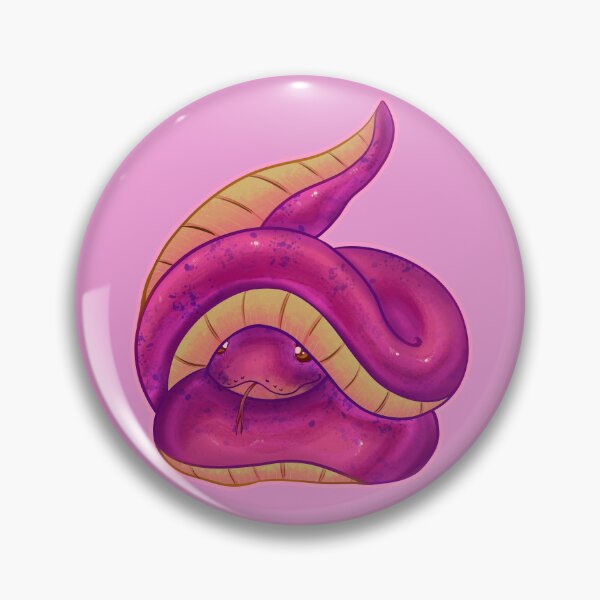Item preview, Kawaii Pink Snake designed and sold by With Love, InspireMari.