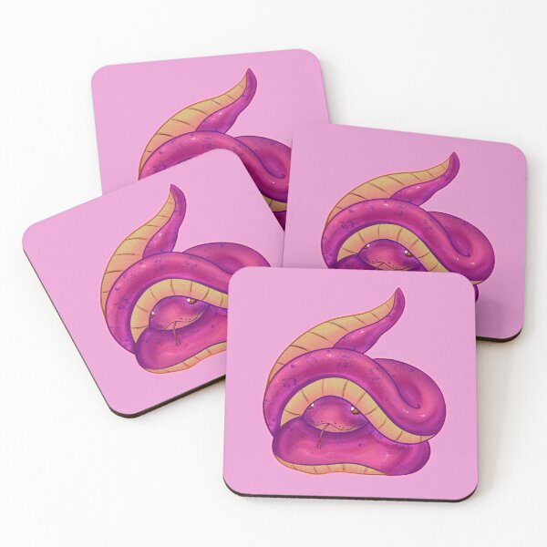 Item preview, Kawaii Pink Snake designed and sold by With Love, InspireMari.