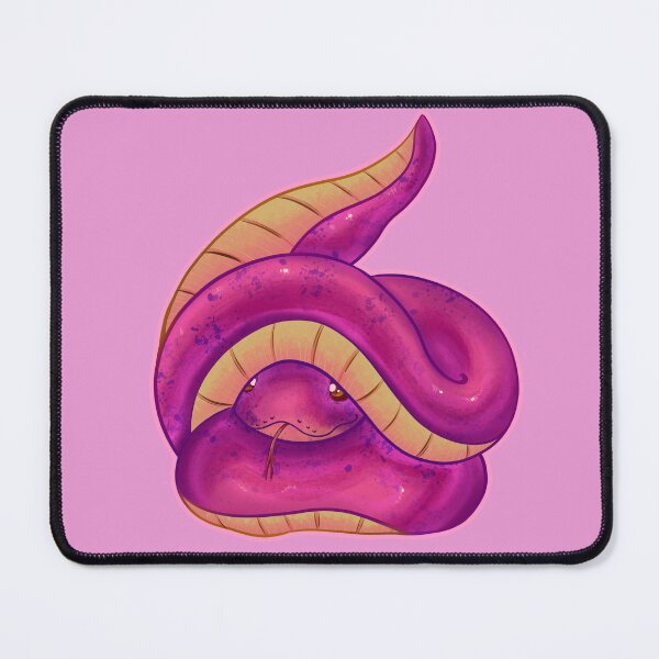 Item preview, Kawaii Pink Snake designed and sold by With Love, InspireMari.