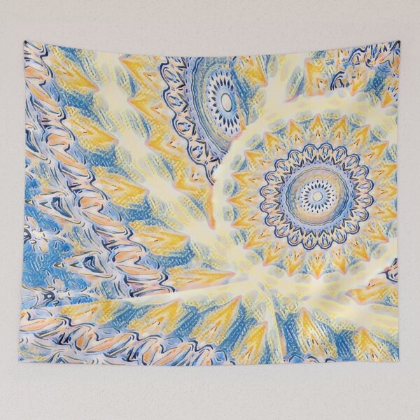Item preview, Mandala Wave in Blue designed and sold by MediaArtbyMara.