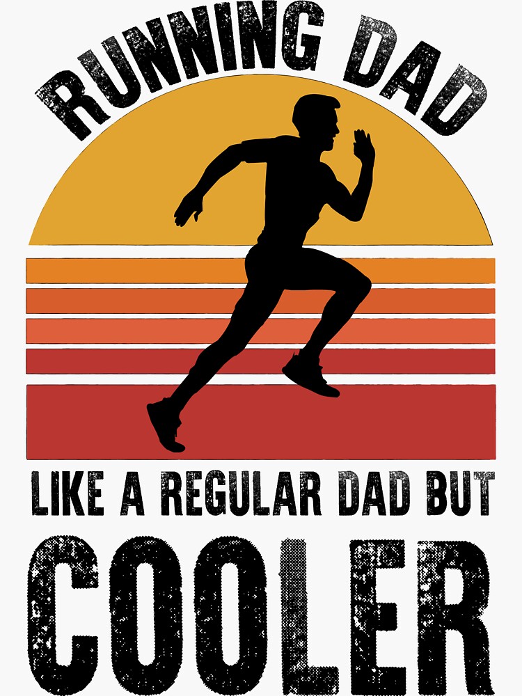 "Running Dad Fathers Day Gift Marathon Runner Dad" Sticker for Sale by