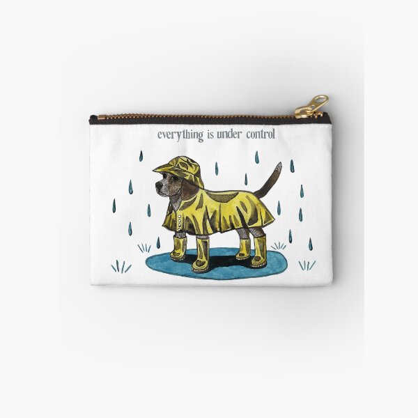 Item preview, Everything is under control cute dog in raincoat designed and sold by Lydia-Artwork.