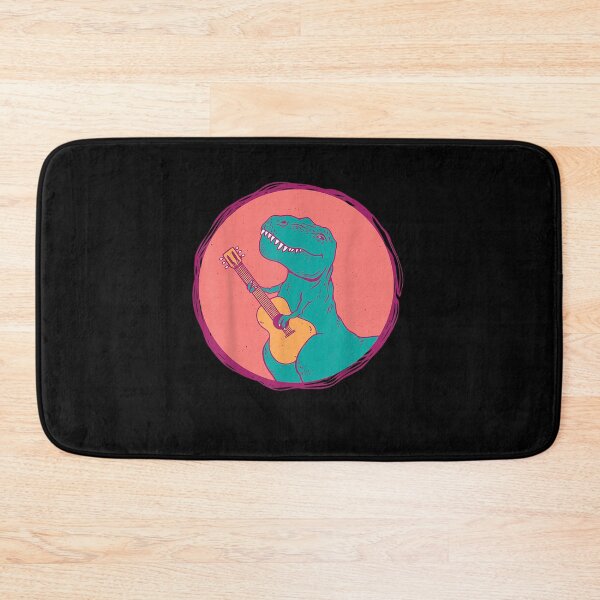 Item preview, Dinosaur Playing Guitar Illustration T-Shirt designed and sold by BatcherAncel.