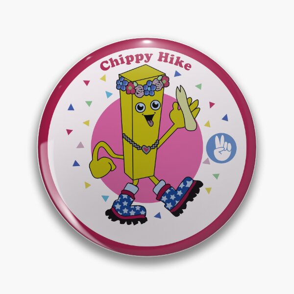 Vista previa del artículo con la obra «Insignia de caminata de la Sra. Chippy», diseñado y vendido por PaletteDesigns.