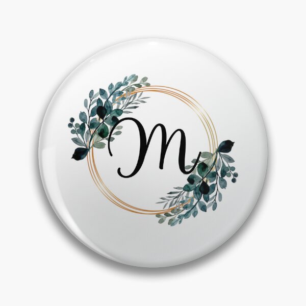 Item preview, Monogram Letter M | Laurels with Gold Borders designed and sold by JustSeasons.