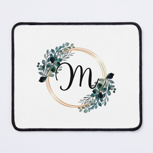 Item preview, Monogram Letter M | Laurels with Gold Borders designed and sold by JustSeasons.