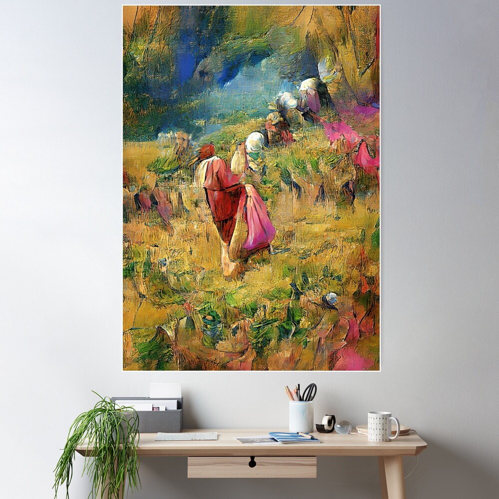 Gleaning in the Barley Field. Book of Ruth 2:2. Poster