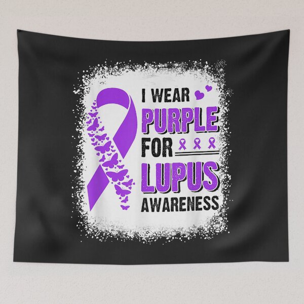 Item preview, I Wear Purple For Lupus Awareness Butterfly Ribbon Bleached designed and sold by Corelli87.