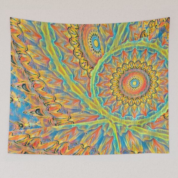 Item preview, Mandala Wave in Rainbow Colors designed and sold by MediaArtbyMara.