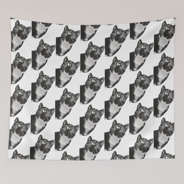 Item preview, Tuxedo Black & White Cat Art designed and sold by LornaBowdenART.