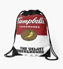 The Velvet Underground Campbell's soup can (Andy Warhol) Drawstring Bag