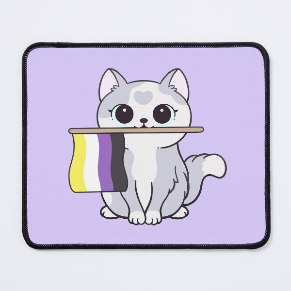 Artikelvorschau, Nichtbinäre Pride-Katze | Nikury entworfen und verkauft von nikury.