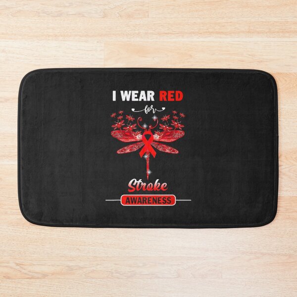 Item preview, I Wear Red Stroke Awareness Dragonfly designed and sold by Corelli87.