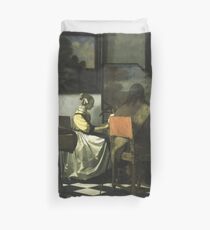 Stolen Art - The Concert by Johannes Vermeer Duvet Cover