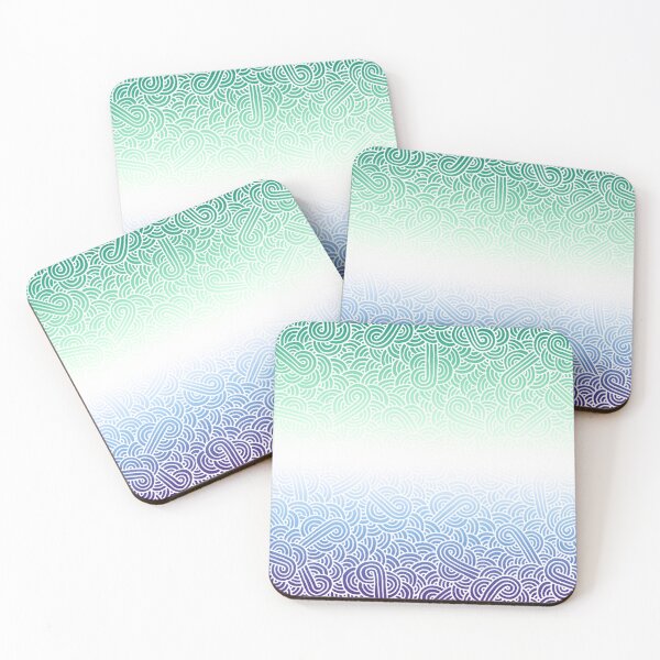 Item preview, Ombré gay man flag and white swirls doodles (5 colors) designed and sold by savousepate.