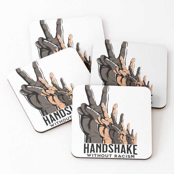 Item preview, Design of a handshake sans racism, and a hilarious handshake designed and sold by Tarikbouchmal.