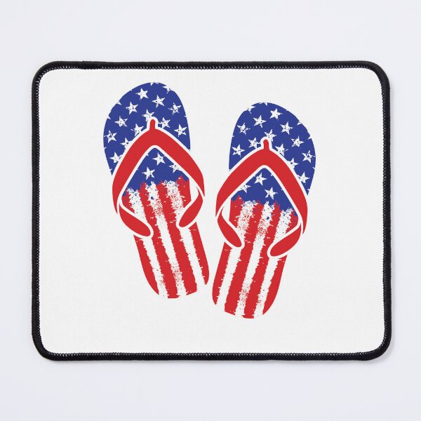 Item preview, Fourth of July Flip Flops American Flag Red White Blue designed and sold by jaygo.
