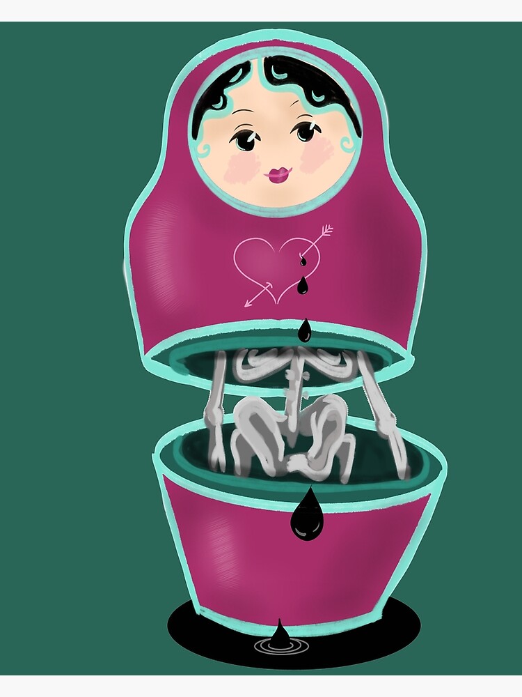 "Russian Nesting Doll" Poster for Sale by sleepyaxolotl Redbubble
