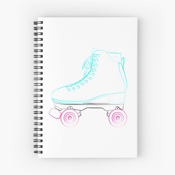 Item preview, Roller skates shoes derby, Wrotki Rollschuhe Roll schuhe Roll schuhe Boots retro old school sport. Contour lines drawn, drawing designed and sold by Marcin Adrian.