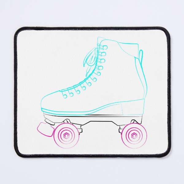 Item preview, Roller skates shoes derby, Wrotki Rollschuhe Roll schuhe Roll schuhe Boots retro old school sport. Contour lines drawn, drawing designed and sold by Marcin Adrian.