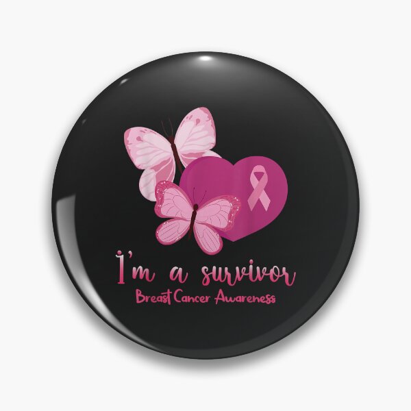 Item preview, Pink 2 Butterfly Heart Im A Survivor Breast Cancer Awareness designed and sold by Corelli87.