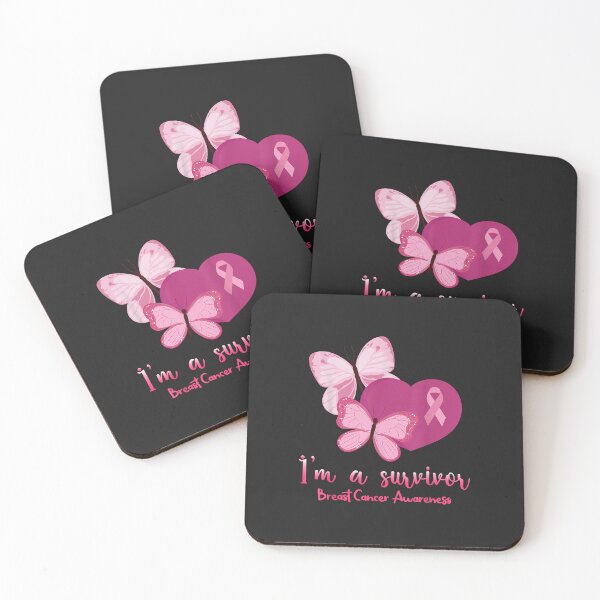 Item preview, Pink 2 Butterfly Heart Im A Survivor Breast Cancer Awareness designed and sold by Corelli87.