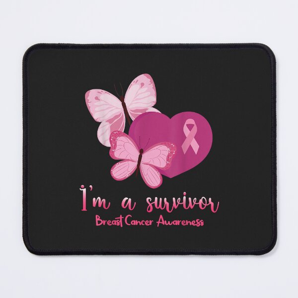 Item preview, Pink 2 Butterfly Heart Im A Survivor Breast Cancer Awareness designed and sold by Corelli87.