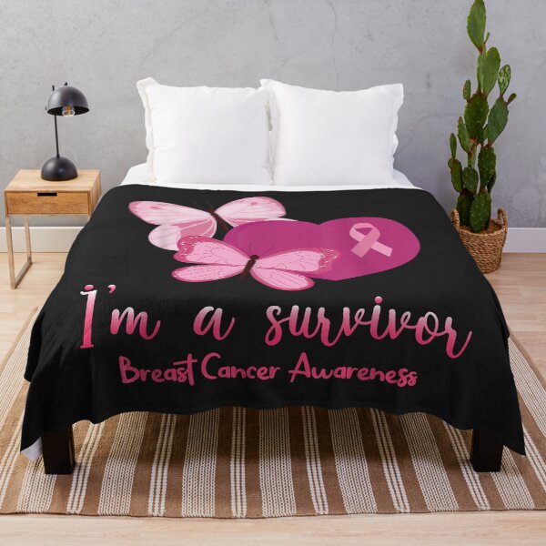Item preview, Pink 2 Butterfly Heart Im A Survivor Breast Cancer Awareness designed and sold by Corelli87.