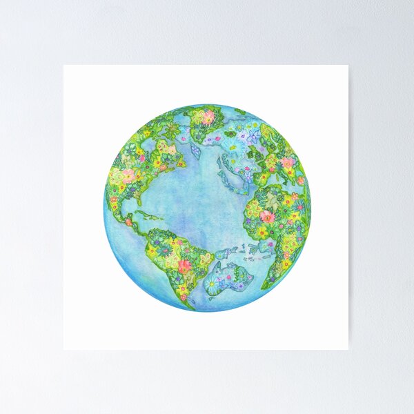 Item preview, Floral Earth designed and sold by 3willows.