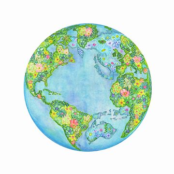 Artwork thumbnail, Floral Earth by 3willows