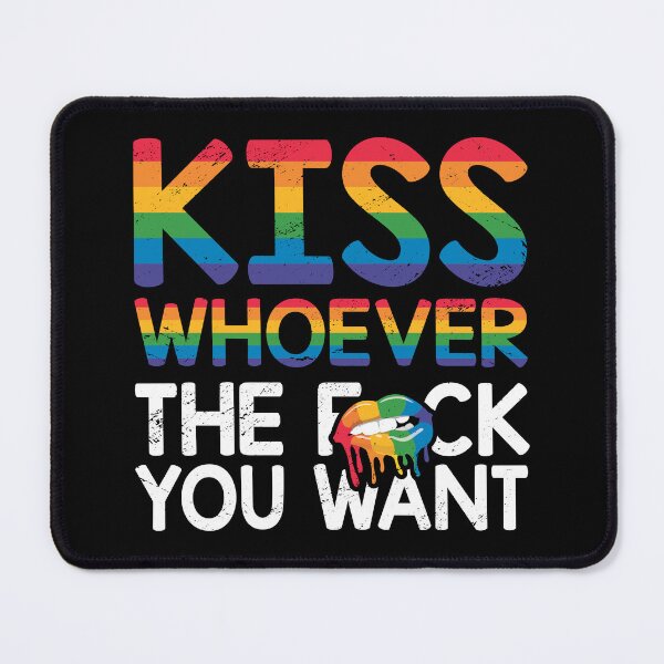 Item preview, Kiss Whoever You Want LGBTQ Acceptance Rainbow Pride Month designed and sold by haselshirt.