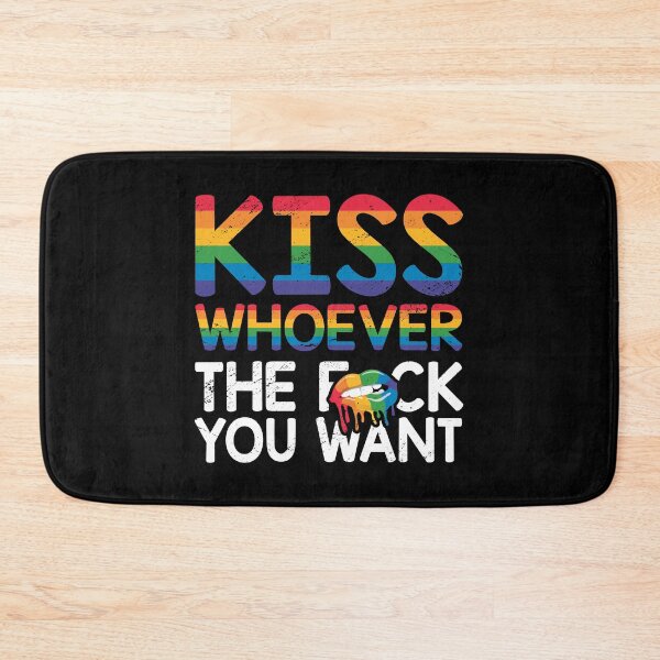 Item preview, Kiss Whoever You Want LGBTQ Acceptance Rainbow Pride Month designed and sold by haselshirt.