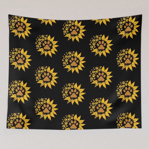 Item preview, Dog Mom Dad Pawprint Sunflower  designed and sold by ZiesMerch.