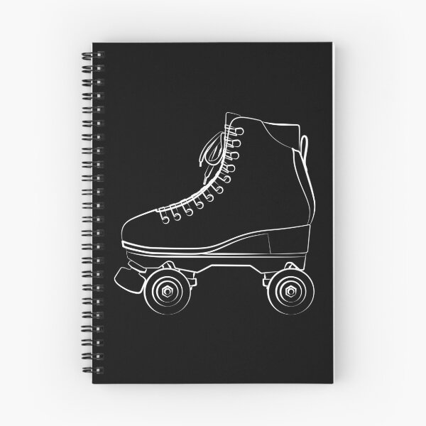 Item preview, Roller skates shoes derby, Wrotki Rollschuhe Roll schuhe Roll schuhe Boots retro old school sport. Contour lines drawn, drawing designed and sold by Marcin Adrian.