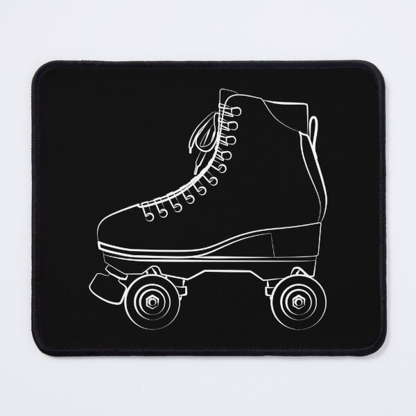 Item preview, Roller skates shoes derby, Wrotki Rollschuhe Roll schuhe Roll schuhe Boots retro old school sport. Contour lines drawn, drawing designed and sold by Marcin Adrian.