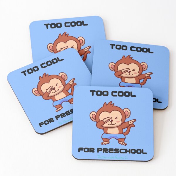 Item preview, Too Cool for Preschool - Kawaii Monkey Dabbing Periwinkle designed and sold by TheReporter1.