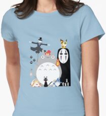 Studio Ghibli Gang Women's Fitted T-Shirt