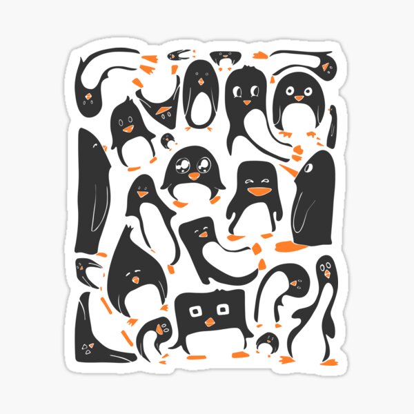 Penguin Party Sticker