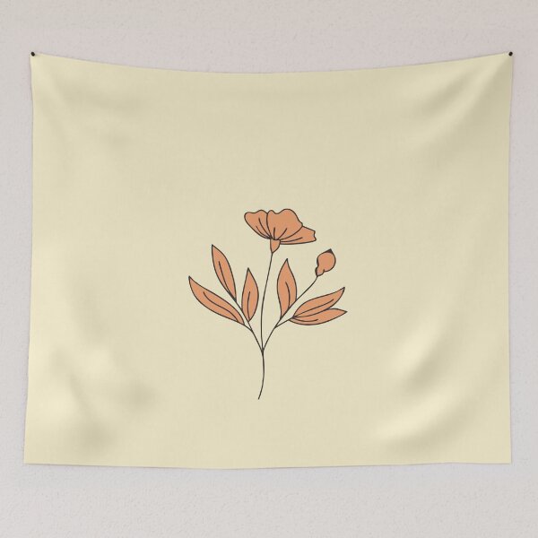 Item preview, Minimalist Aesthetic Orange Flower designed and sold by cerenalkan.