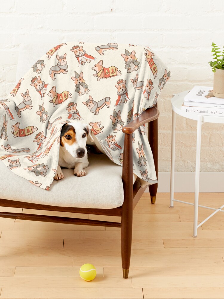Alternate view of Medieval Fantasy Corgi Pet Blanket