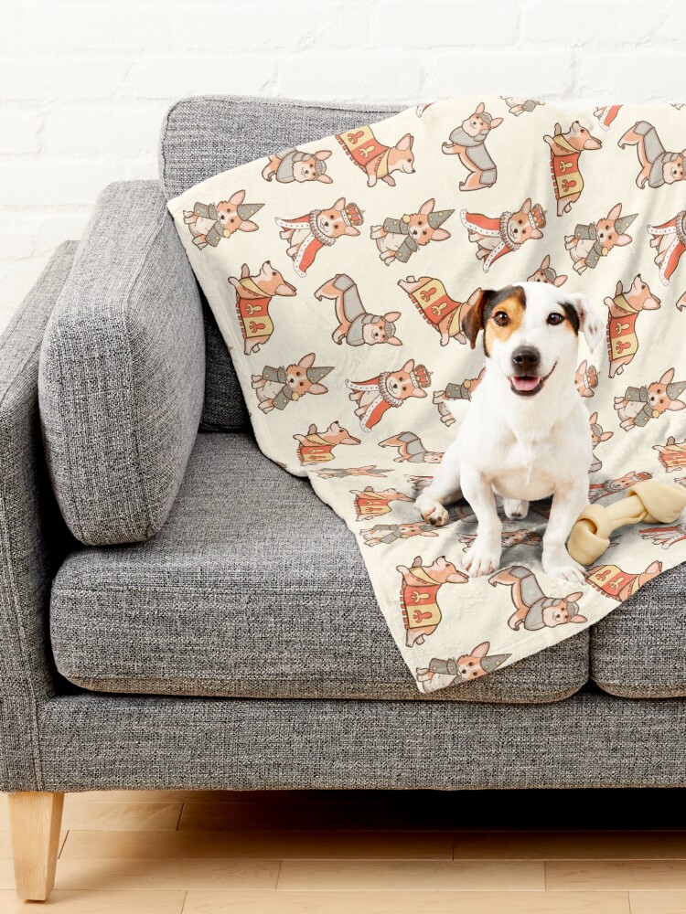 Alternate view of Medieval Fantasy Corgi Pet Blanket