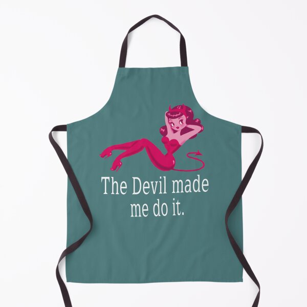 Item preview, The Devil Made Me Do It (White Text) Essential T-Shirt , Christmas,Halloween,Fathers Day,Mothers Day designed and sold by KevinKufer.